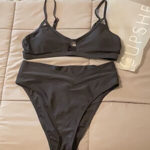 Cupshe Black Bikini/Swimming Suit Set